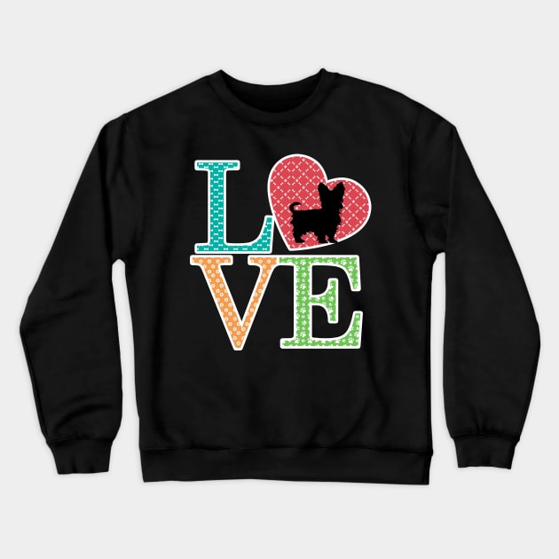 Love morkie best morkie Crewneck Sweatshirt by williamarmin